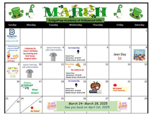 MARCH CALENDAR